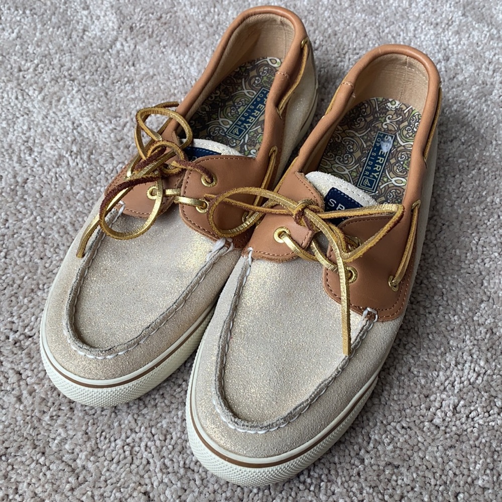Sperry Top Sider women’s boat shoes gold 9.5